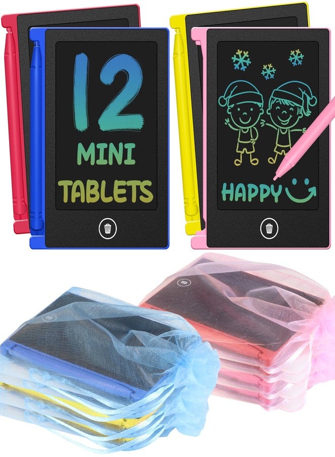 لوح كتابة صغير بشاشة LCD للأطفال، هدية مثالية لحفلات الأطفال، عبوة من 12 لوحًا، مقاس 4.5 بوصة، لوحات رسم صغيرة للأطفال، ألواح رسم صغيرة، هدايا جماعية، جوائز صفية، صندوق هدايا، حقيبة هدايا للأطفال الصغار من الجنسين - Image 1